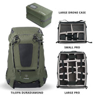 f-stop Gear Tilopa with Large and Small Pro ICUs and Large Drone Case