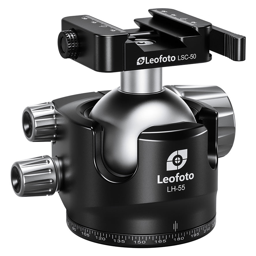 Leofoto LH-55SC Low Profile Ballhead with Dual Profile Picatinny