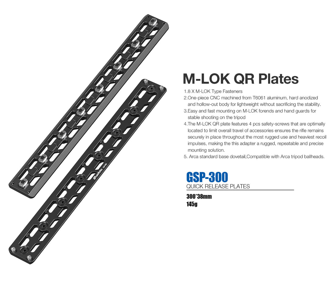 Leofoto GSP M-Lok Arca Quick Release Rails