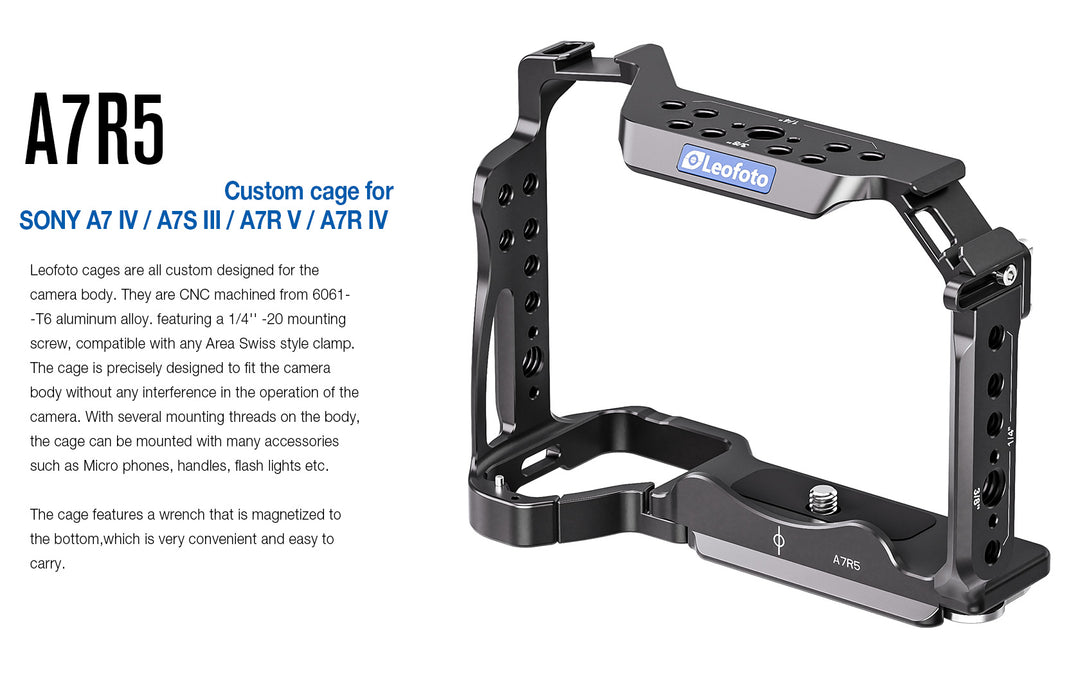 Leofoto Camera Cage for Sony A7R5/A7RIV/A7SIII/A1