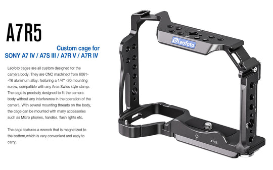 Leofoto Camera Cage for Sony A7R5/A7RIV/A7SIII/A1
