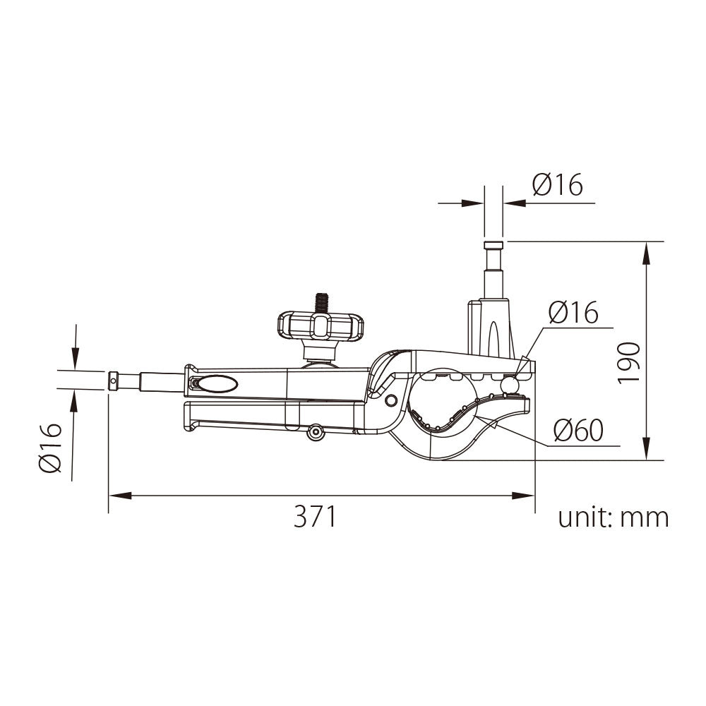 Kupo KCP-500 Large Gaffer Grip – Gator Grip Spring Clamp with Two 16mm Studs