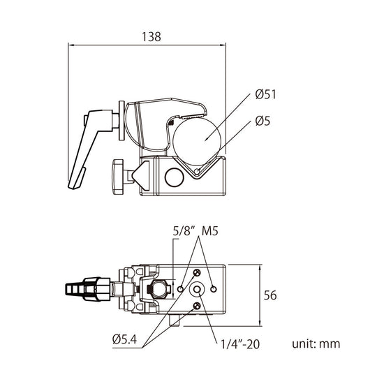 Kupo KCP-710 Super Convi Clamp – Mafer / Super Clamp, Chrome (Stud Sold Separately)