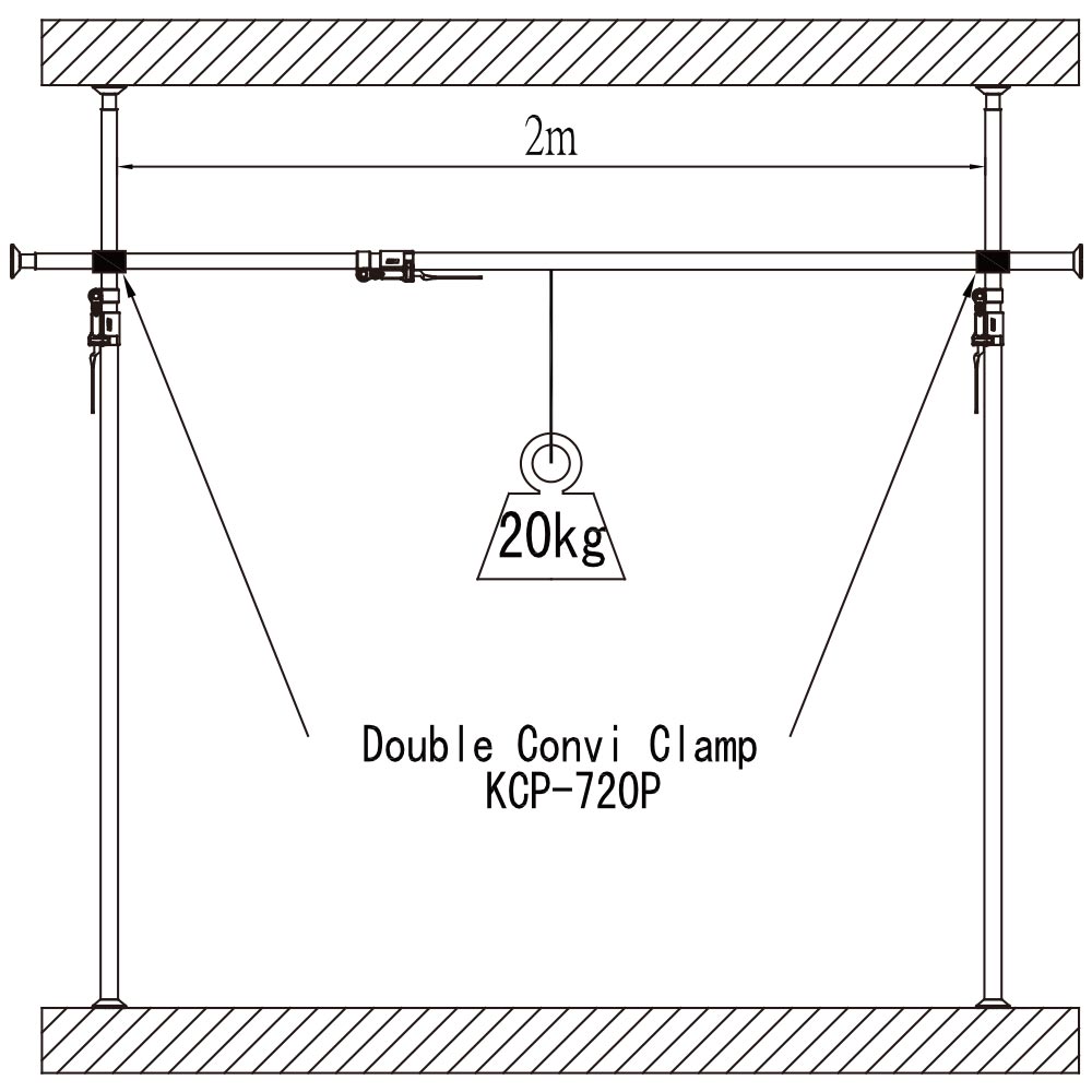 Kupo Kupole Pole Cat – Spring-Loaded Support Pole, 159–270cm