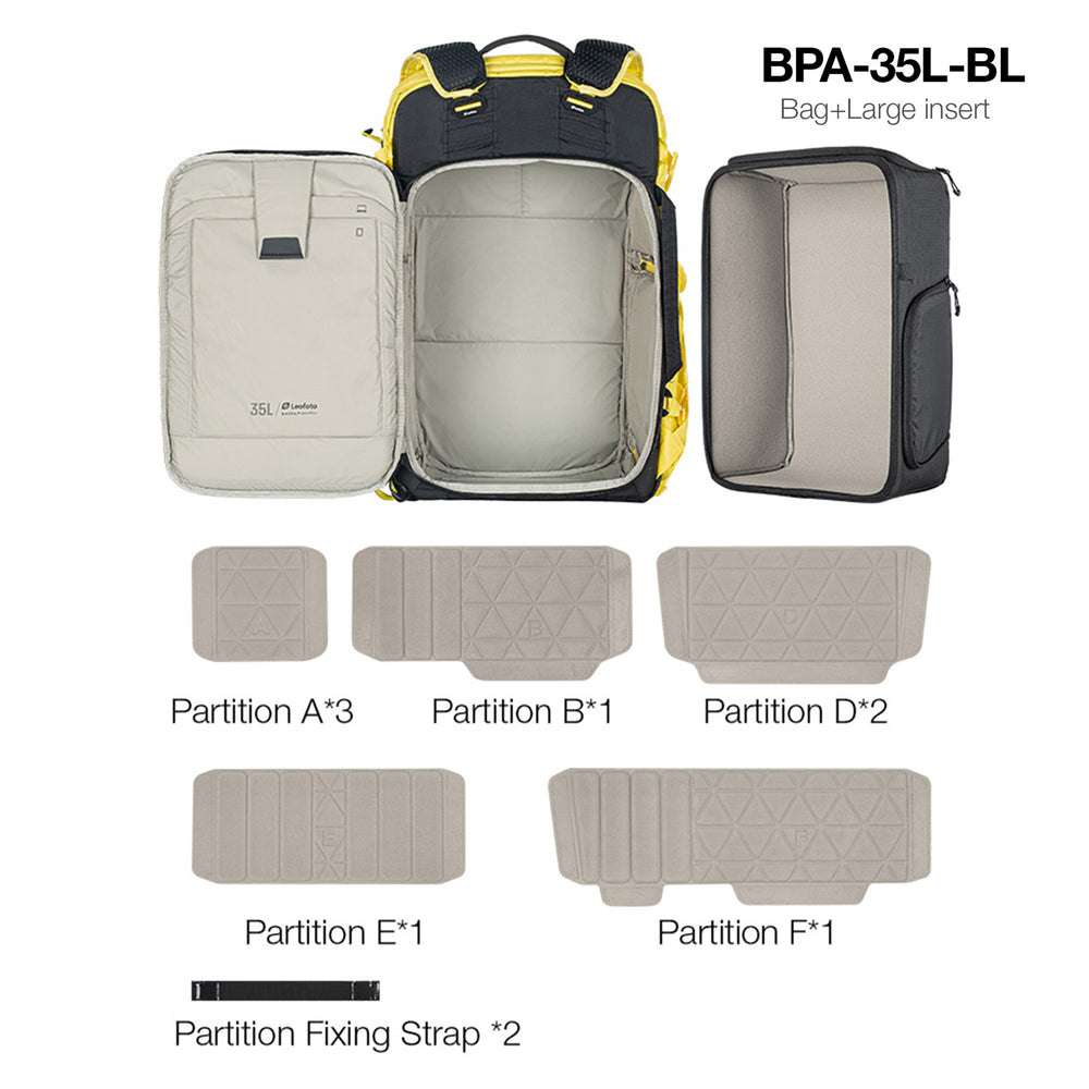 Leofoto 35L Outdoor Camera Backpack with Large Insert