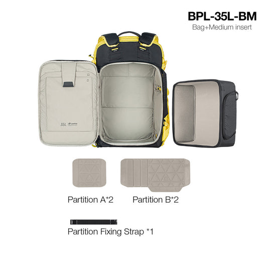 Leofoto 35L Outdoor Camera Backpack with Medium Insert