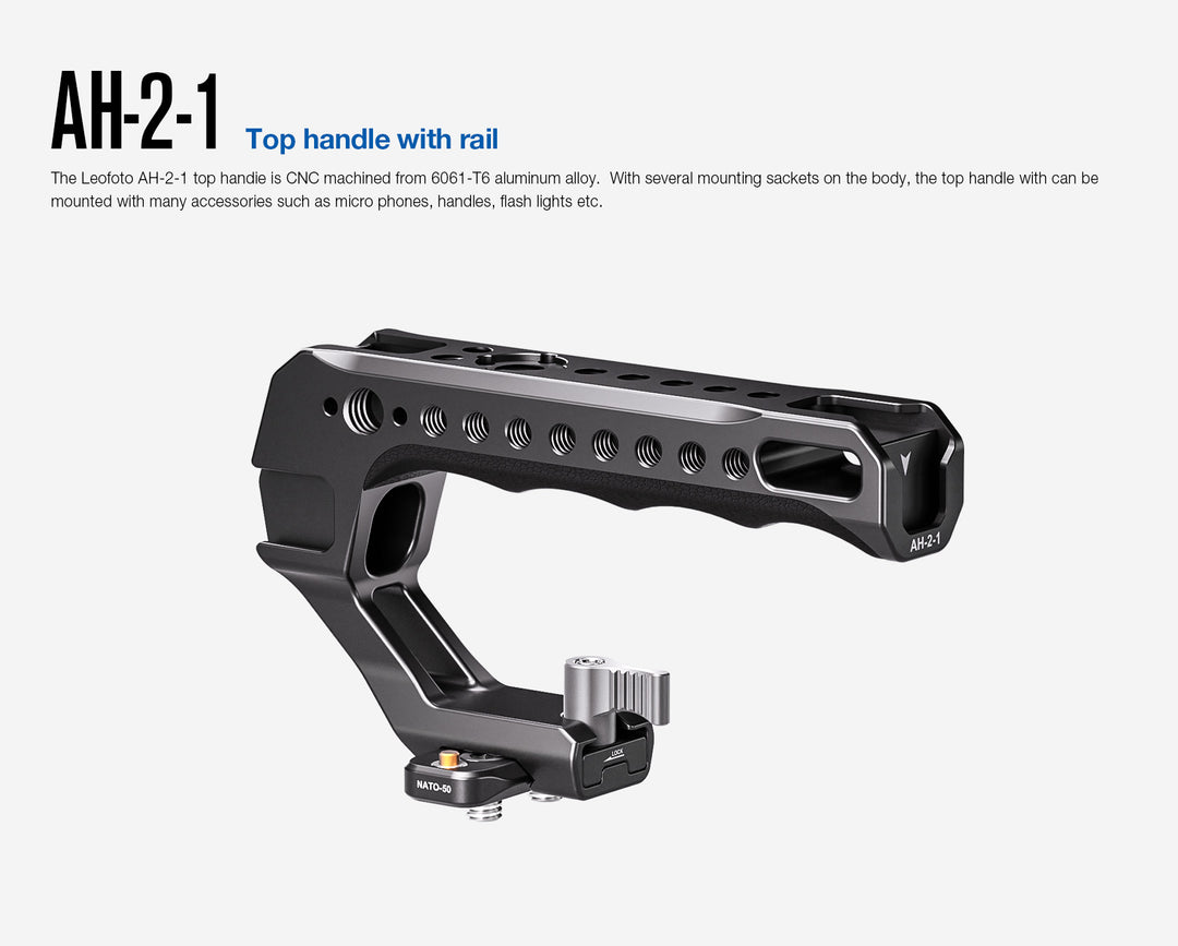 Leofoto AH-2-1 Top Handle | NATO/Picatinny Rail