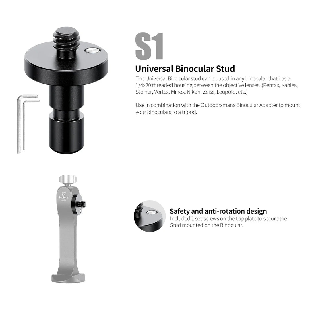 Leofoto BC-03 Binocular Adapter Tray with Arca Swiss Foot