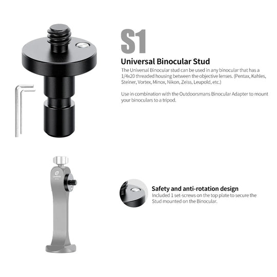 Leofoto BC-03 Binocular Adapter Tray with Arca Swiss Foot