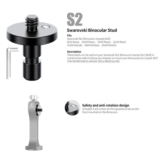 Leofoto BC-03 Binocular Adapter Tray with Arca Swiss Foot
