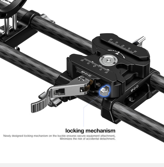 Leofoto BP-01 Universal Base Plate with Dual Carbon Fiber Rods