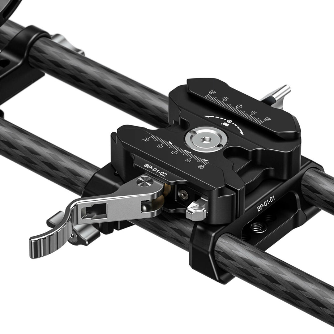 Leofoto BP-01 Universal Base Plate with Dual Carbon Fiber Rods