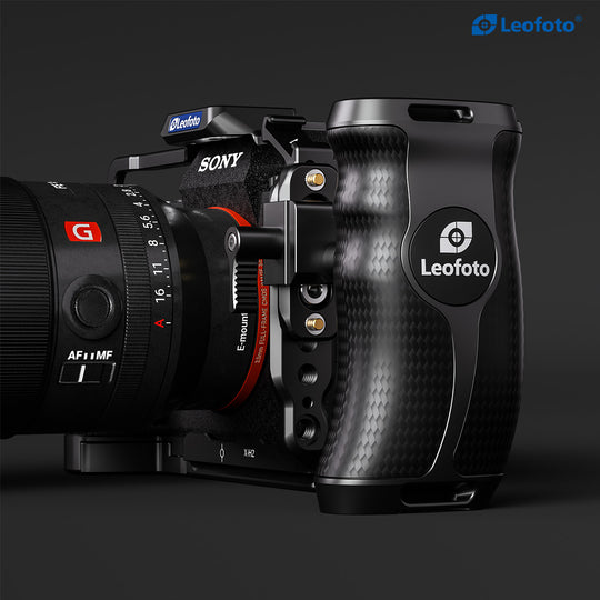 Leofoto CH-5L &amp; CH-5R Carbon Fiber side handle with rail