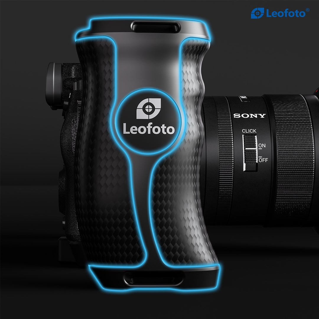 Leofoto CH-5L &amp; CH-5R Carbon Fiber side handle with rail