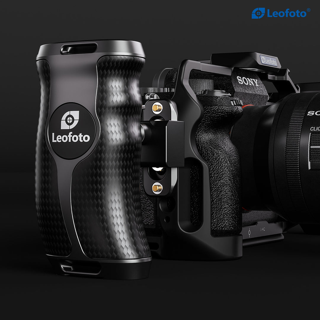 Leofoto CH-5L &amp; CH-5R Carbon Fiber side handle with rail