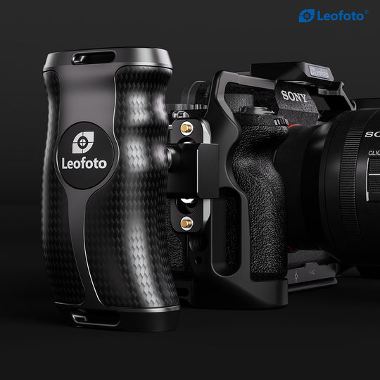 Leofoto CH-5L &amp; CH-5R Carbon Fiber side handle with rail
