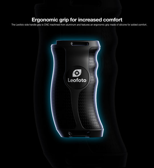 Leofoto CH-5L &amp; CH-5R Carbon Fiber side handle with rail