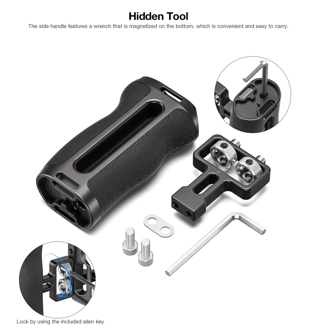 Leofoto CH-7-3 Universal Side Handle | 1/4”-20 Mount