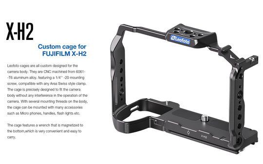 Leofoto Camera Cage for Fujifilm X-H2