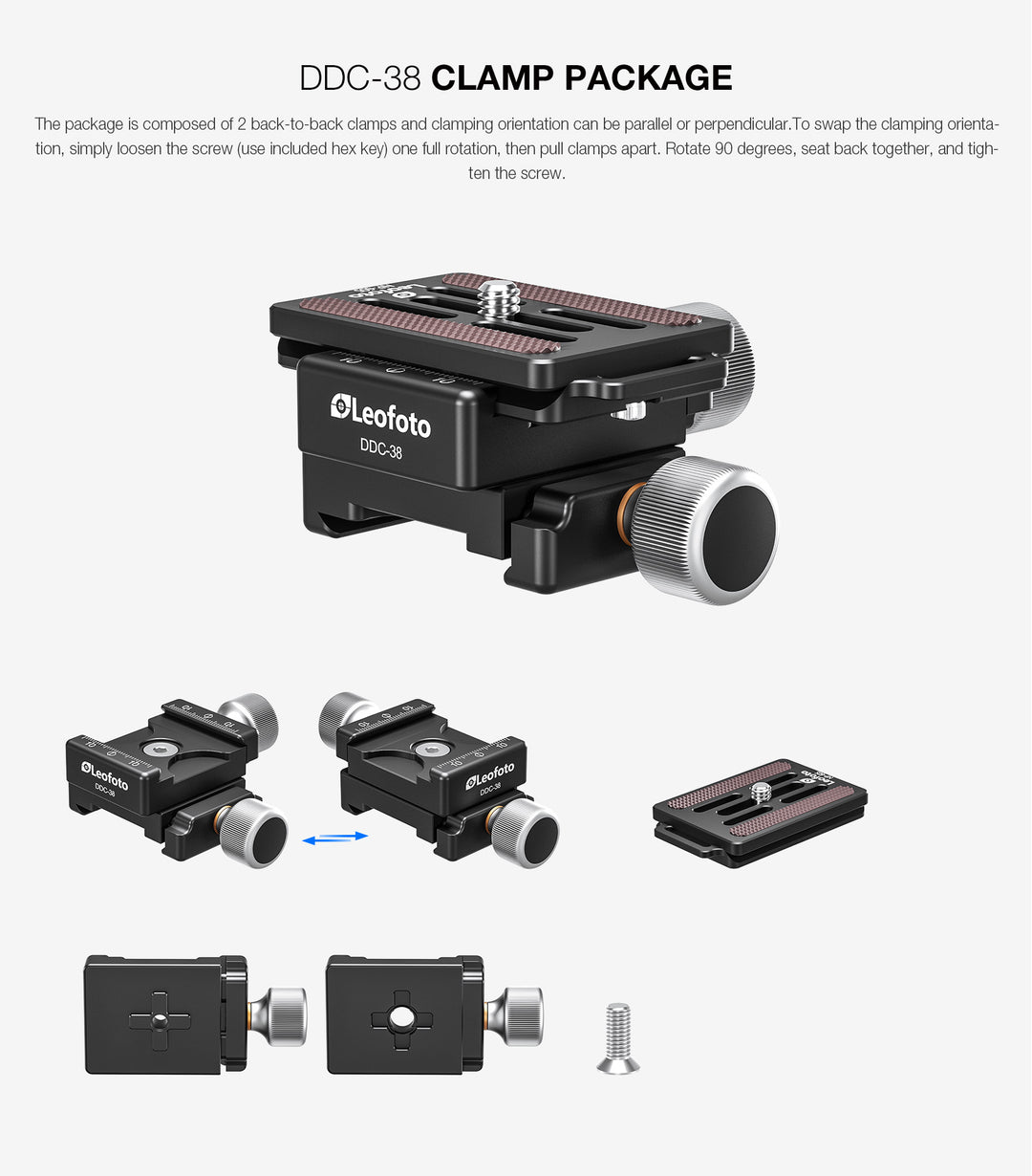 Leofoto FDM-04 Binocular Rangefinder Rail Kit