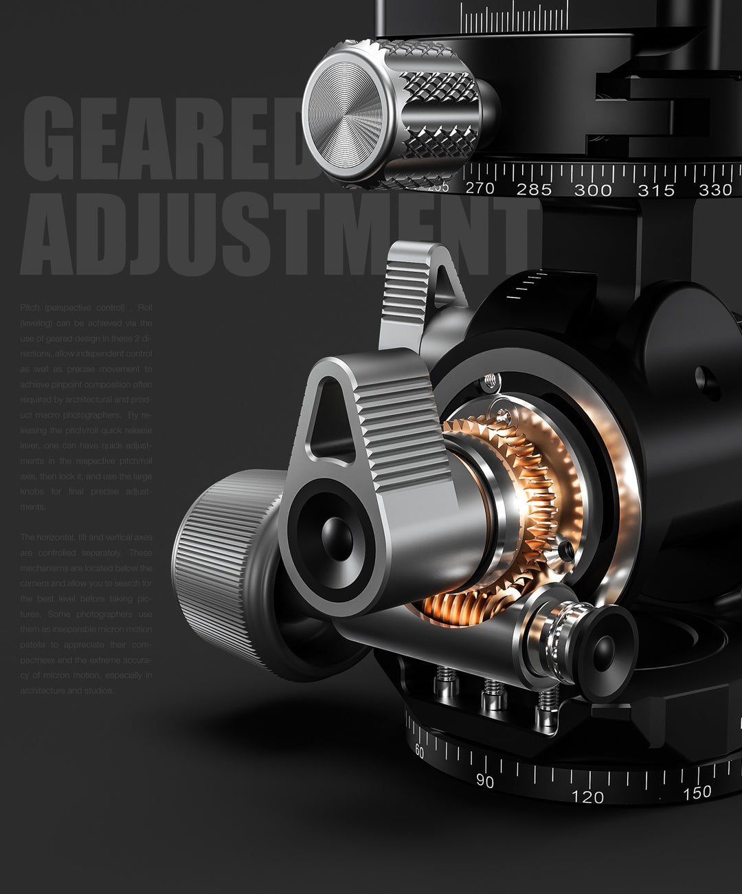 Leofoto G3 Geared Tripod Head