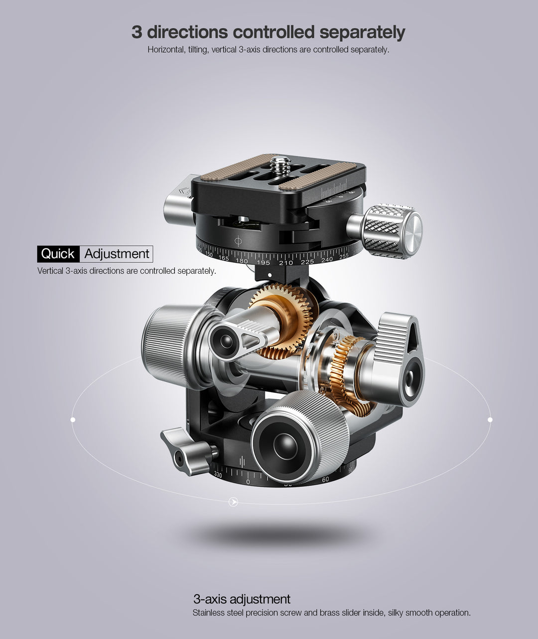Leofoto G3 Geared Tripod Head