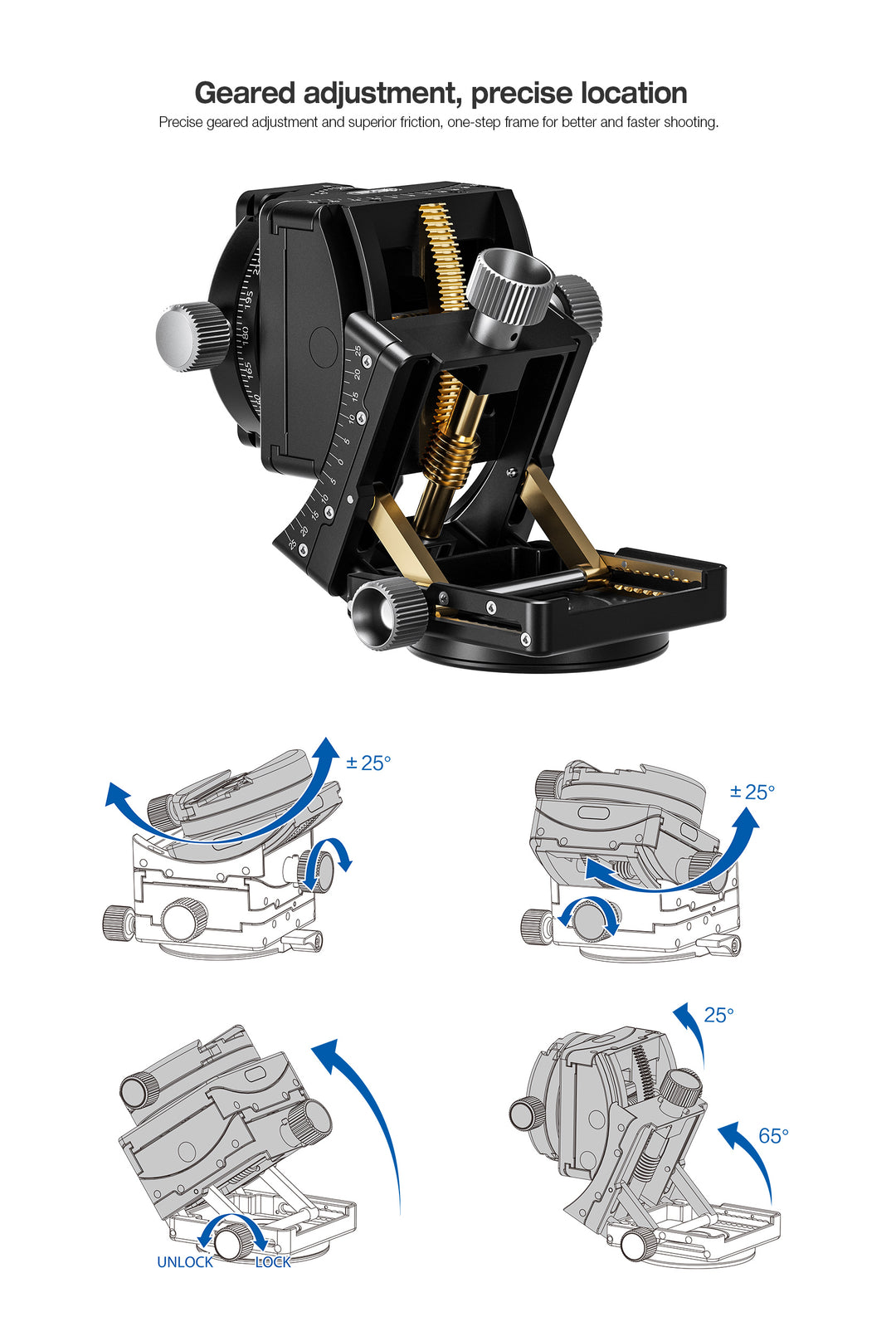 Leofoto G6 Precision Geared Head