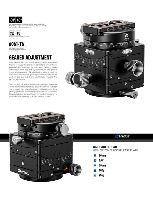 Leofoto G6 Precision Geared Head