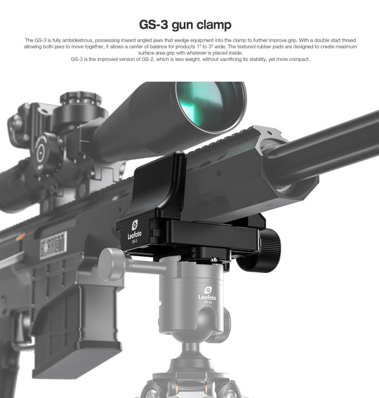 Leofoto GS-3 Universal Rifle Mount / Hog Saddle