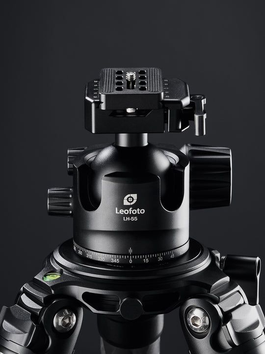 Leofoto LH-55SC Low Profile Ballhead  with Dual Profile Picatinny/Arca Clamp
