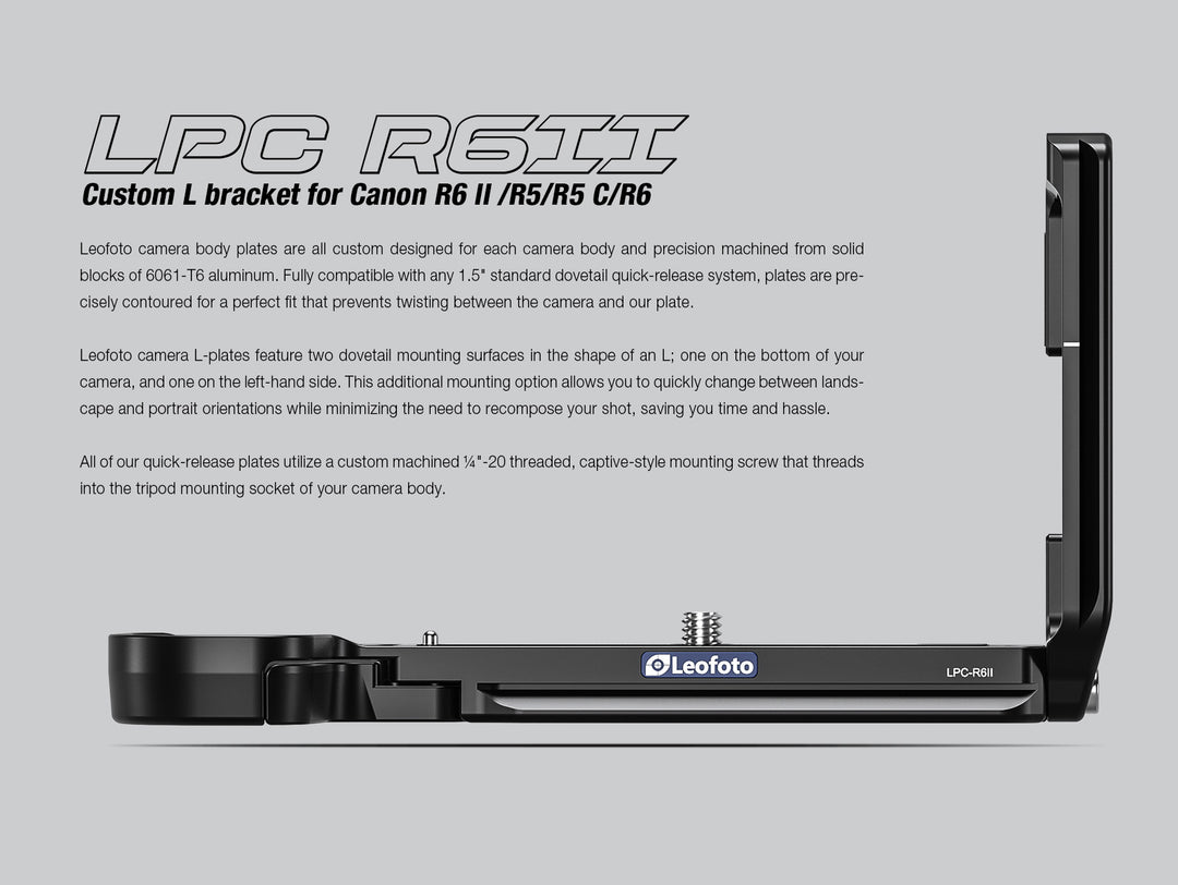 Leofoto LPC-R6II L-Bracket for Canon R6II/R5/R5 C/R6