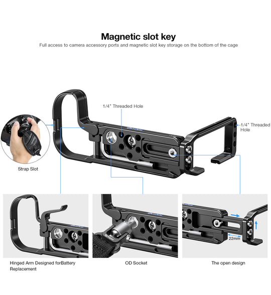 Leofoto LPC-R6II L-Bracket for Canon R6II/R5/R5 C/R6