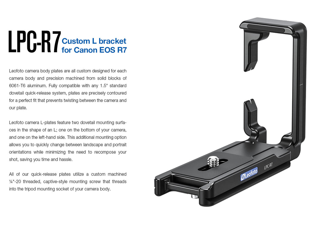 Leofoto LPC-R7 L-Bracket for Canon EOS R7