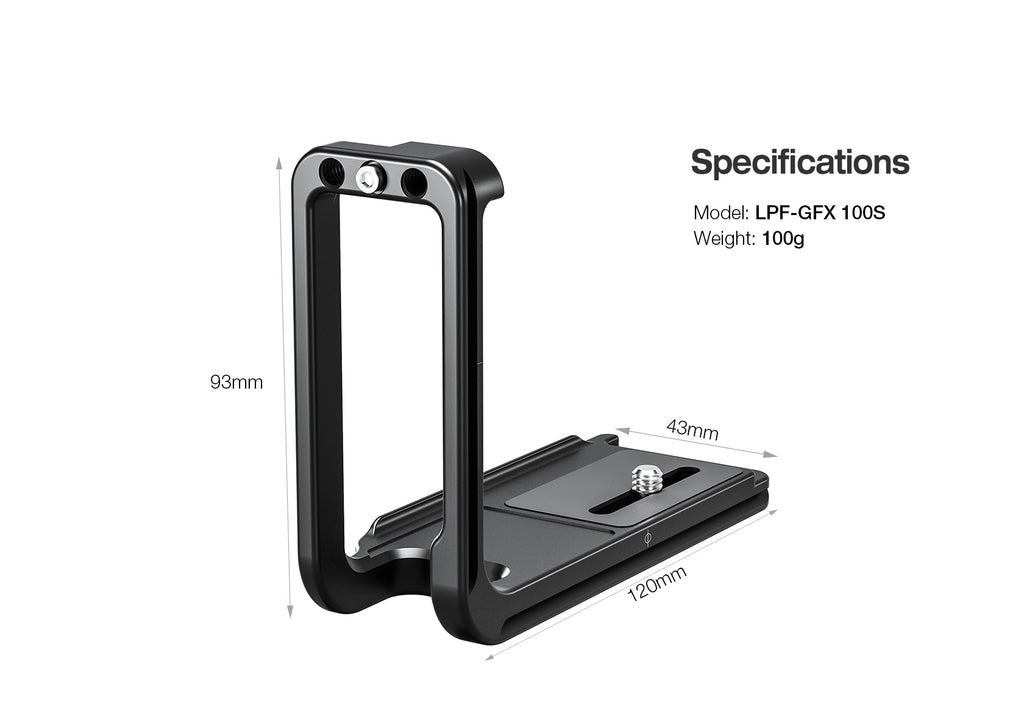Leofoto LPF-GFX-100S L-Bracket for Fujifilm GFX 100S/GFX 50SII