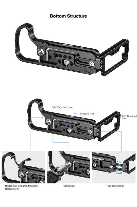 Leofoto LPF-GFX100II L-bracket for Fujifilm GFX100II