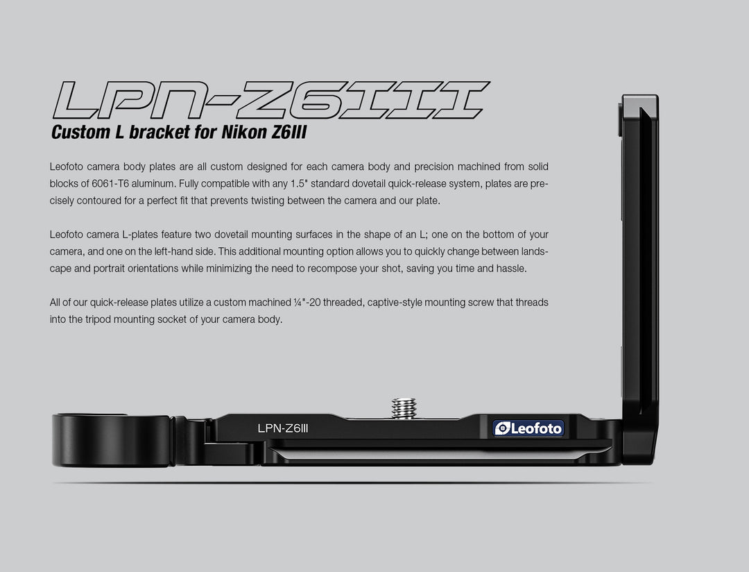 Leofoto LPN-Z6III L-Bracket for Nikon Z6III