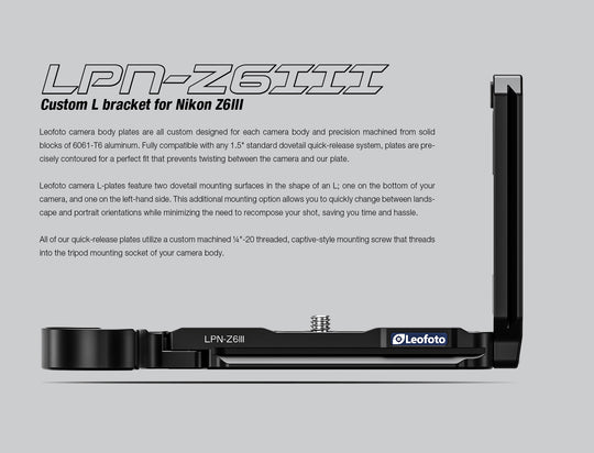 Leofoto LPN-Z6III L-Bracket for Nikon Z6III