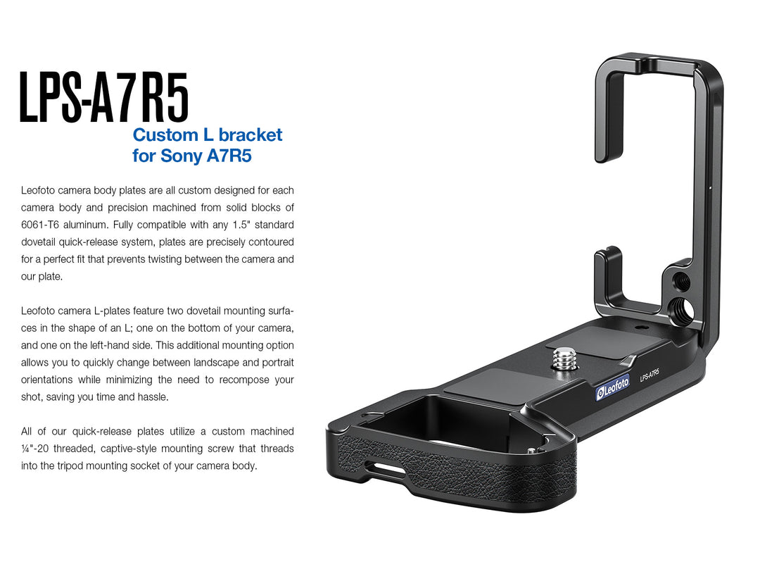 Leofoto LPS-A7R5 L-bracket for Sony A7R5