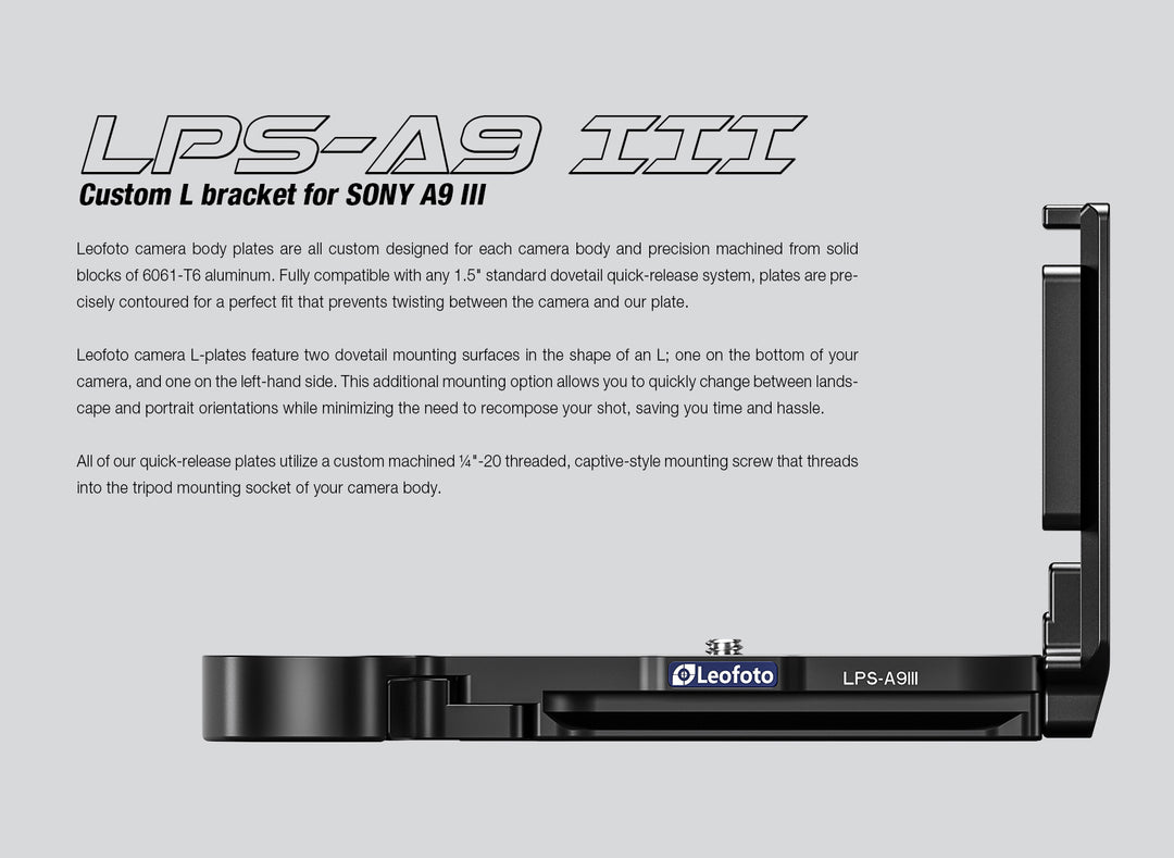 Leofoto LPS-A9III L-bracket for Sony A9III