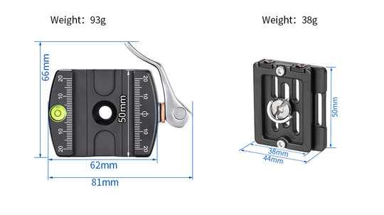 Leofoto LR-50 + NP-50 60mm Quick Release Lever Clamp