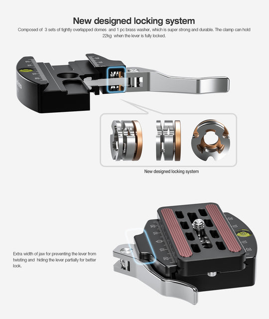 Leofoto LR-60 + QP-70 60mm Quick Release Lever Clamp