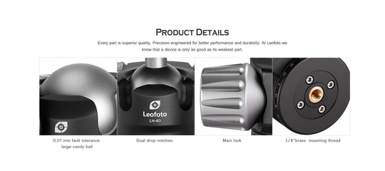 Leofoto Ranger LS-324C Pro + LH-40LR Carbon Fiber Tripod Kit