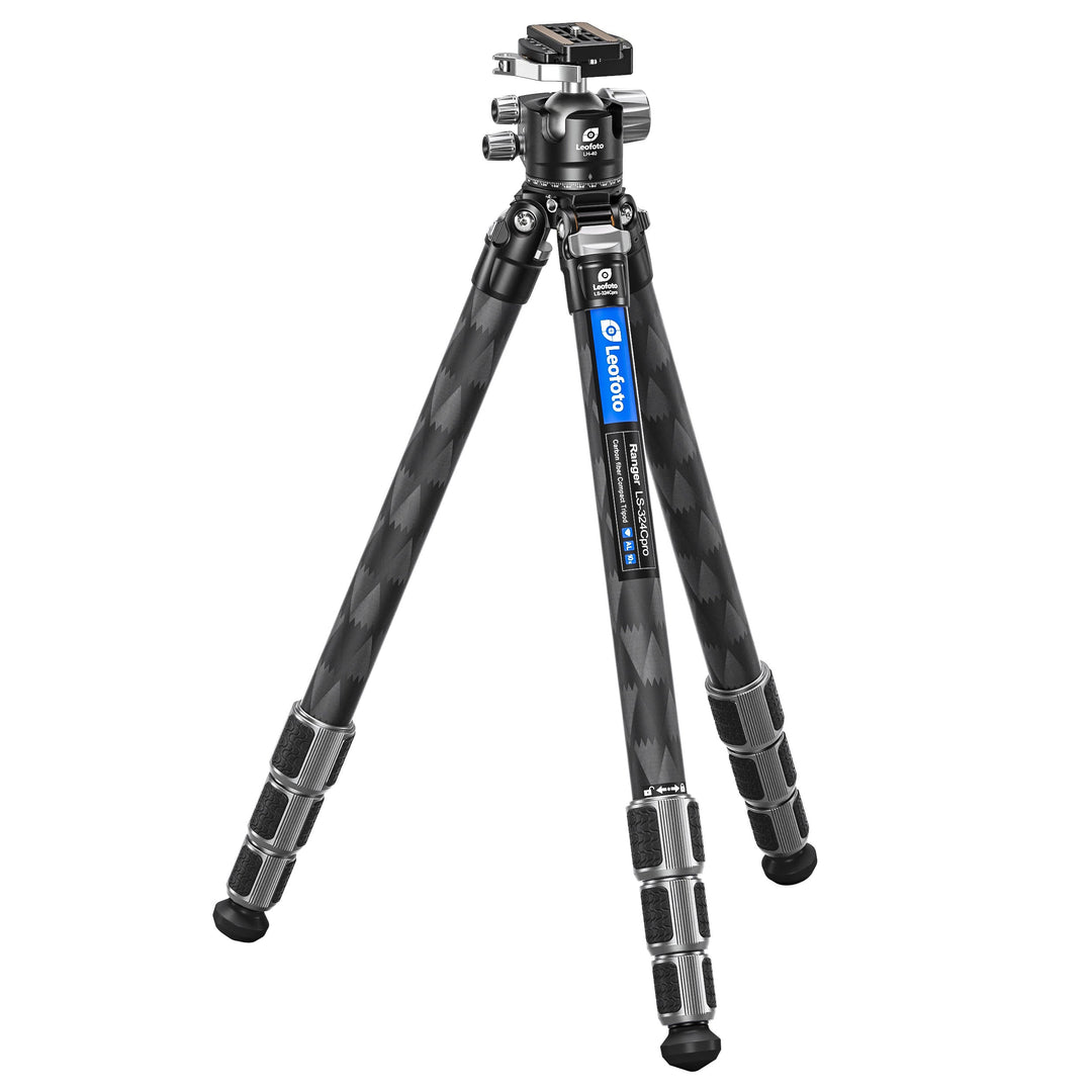 Leofoto Ranger LS-324C Pro + LH-40LR Carbon Fiber Tripod Kit