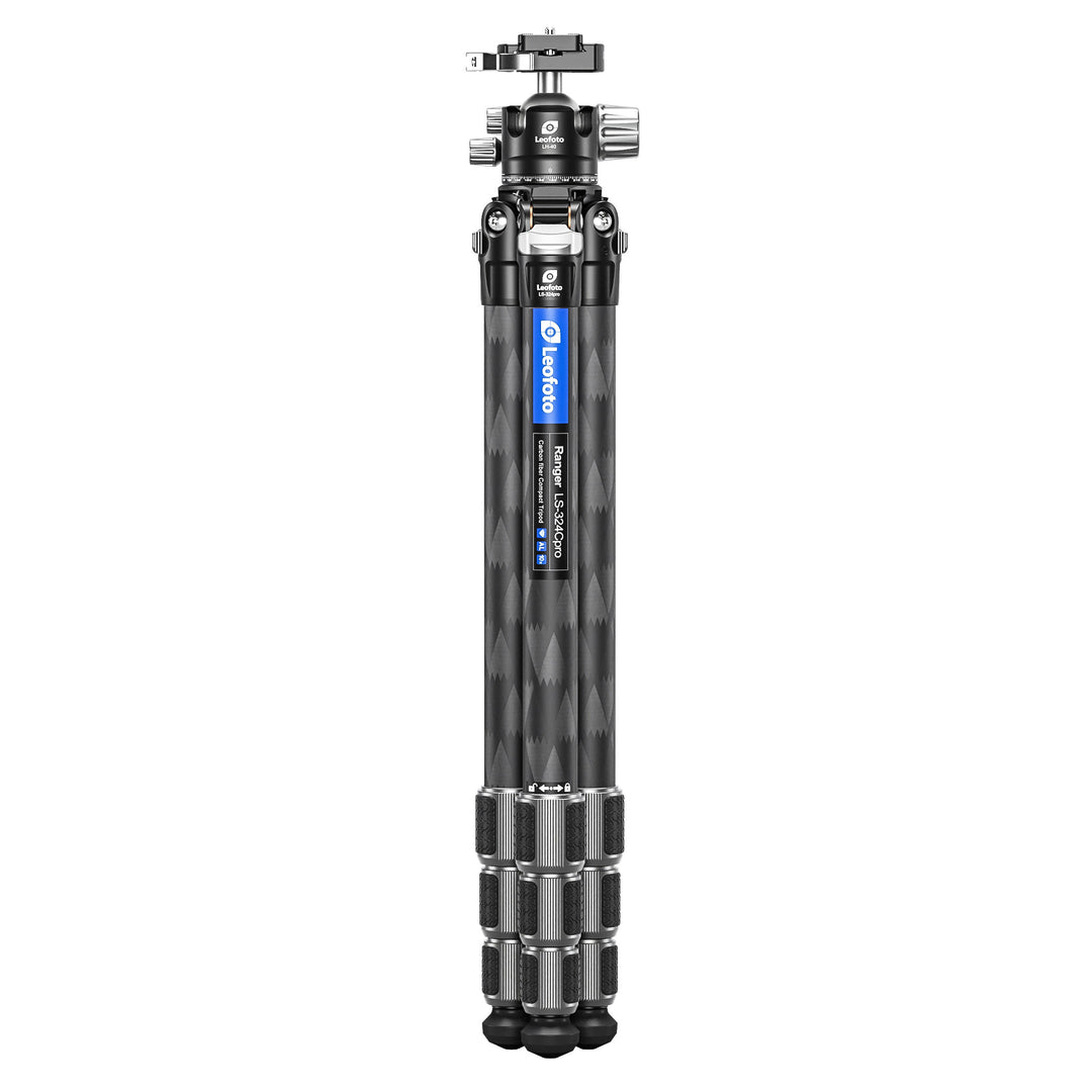 Leofoto Ranger LS-324C Pro + LH-40LR Carbon Fiber Tripod Kit