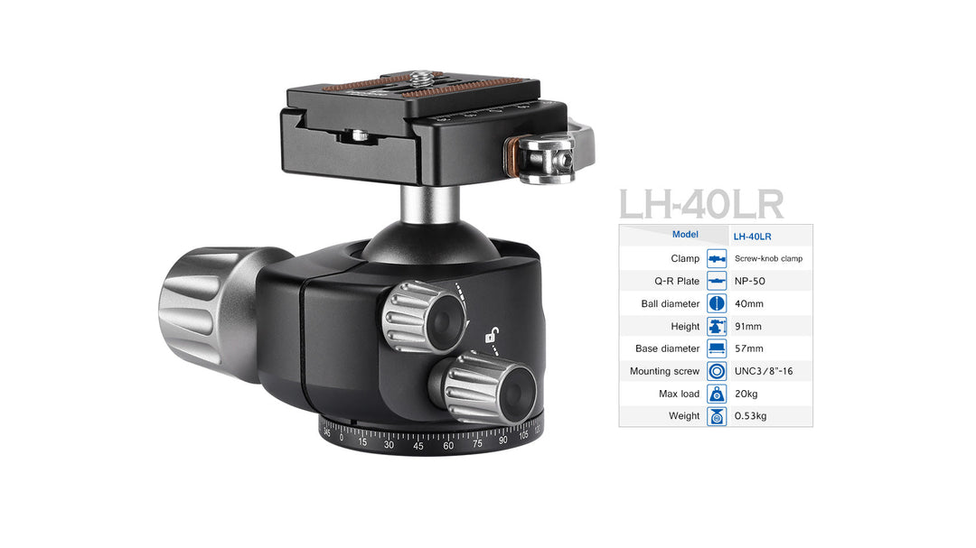 Leofoto Ranger LS-324C Pro + LH-40LR Carbon Fiber Tripod Kit