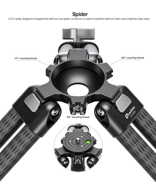 Leofoto LVC-253C + BV-20 Video Tripod Kit