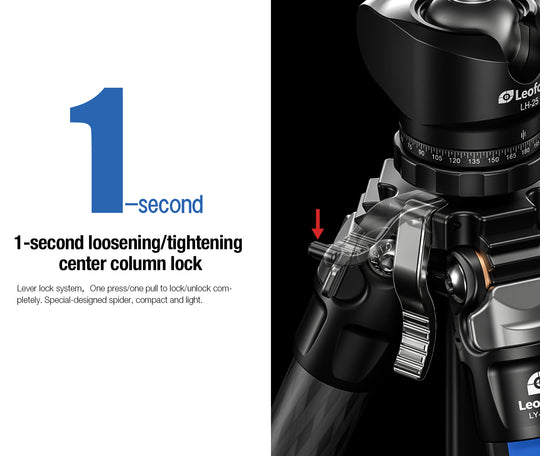 Leofoto LY-224C + LH-25 Carbon Fiber Tripod Kit