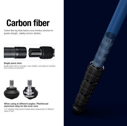 Leofoto LY-224C + LH-25 Carbon Fiber Tripod Kit