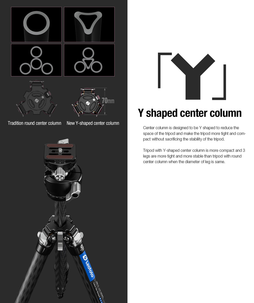 Leofoto LY-224C + LH-25 Carbon Fiber Tripod Kit
