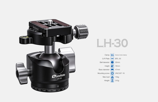 Leofoto LY-224C + LH-25 Carbon Fiber Tripod Kit